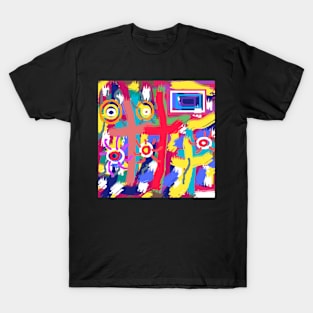 pixel art painting religion with cross T-Shirt